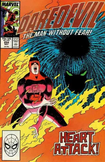 Daredevil, Vol. 1 #254 Direct Edition comic book cover, 1988