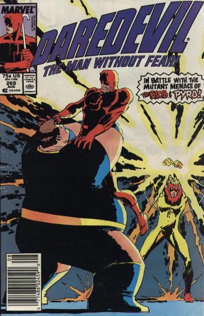 Daredevil, Vol. 1 #269 Newsstand Edition comic book cover, 1989