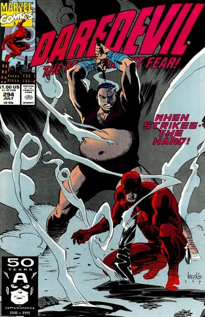 Daredevil, Vol. 1 #294 Direct Edition comic book cover, 1991
