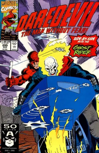 Daredevil, Vol. 1 #295 Direct Edition comic book cover, 1991