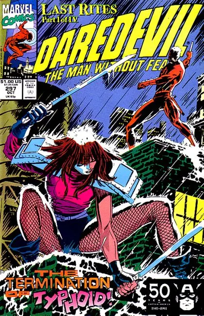 Daredevil, Vol. 1 #297 Direct Edition comic book cover, 1991
