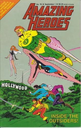 Amazing Heroes #78 comic book cover, 1985