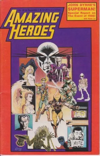 Amazing Heroes #82 comic book cover, 1985