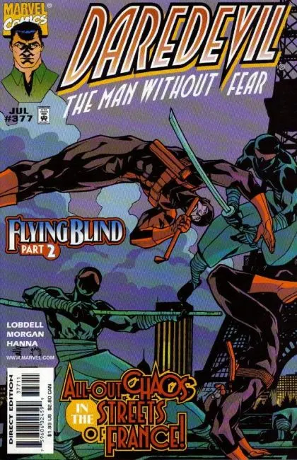 Daredevil, Vol. 1 #377 Direct Edition comic book cover, 1998