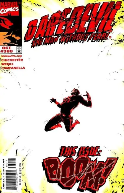 Daredevil, Vol. 1 #380 Direct Edition comic book cover, 1998