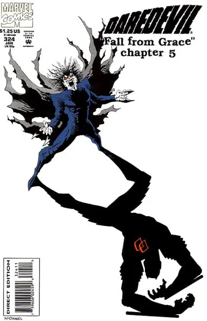 Daredevil, Vol. 1 #324 Direct Edition comic book cover, 1994