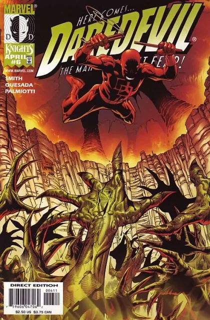 Daredevil, Vol. 2 #6 Joe Quesada Regular comic book cover, 1999