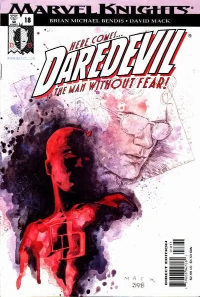 Daredevil, Vol. 2 #18 David Mack Regular comic book cover, 2001