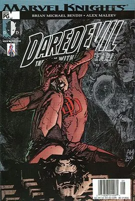 Daredevil, Vol. 2 #27 Alex Maleev Newsstand comic book cover, 2002
