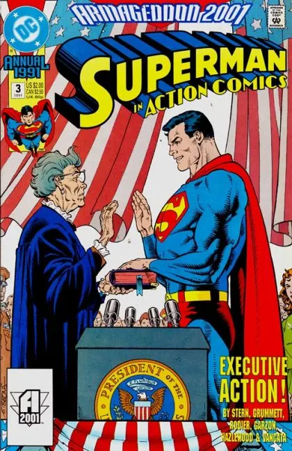 Action Comics, Vol. 1 Annual #3 Direct Edition comic book cover, 1991