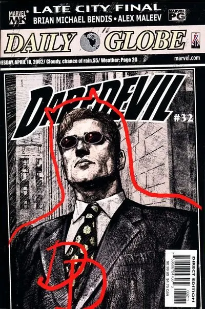 Daredevil, Vol. 2 #32 Alex Maleev Regular comic book cover, 2002