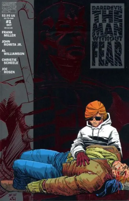 Daredevil: The Man Without Fear #1 Direct Edition - Holofoil comic book cover, 1993
