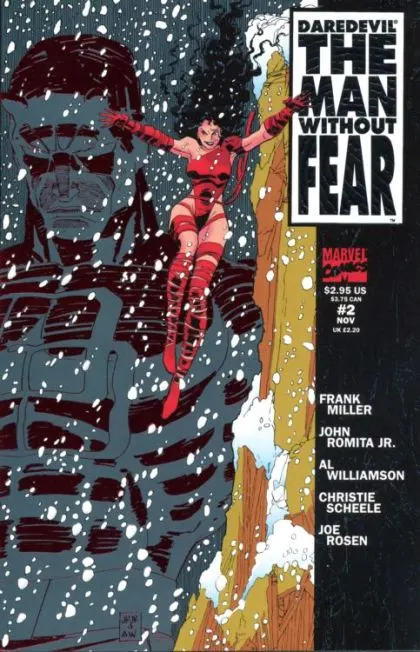 Daredevil: The Man Without Fear #2 Direct Edition - Holofoil comic book cover, 1993