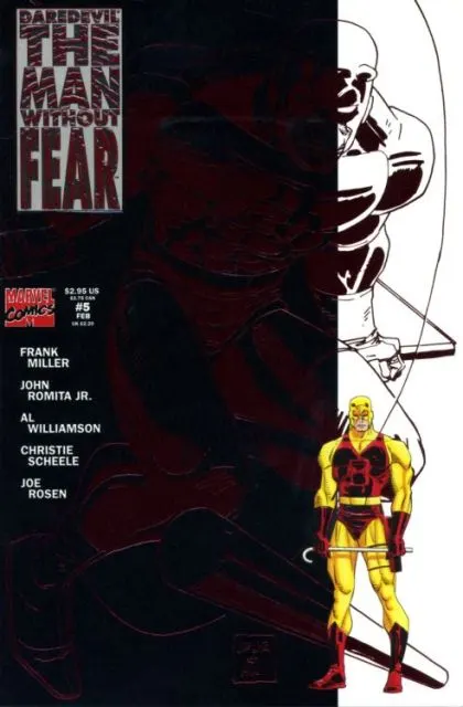 Daredevil: The Man Without Fear #5 Direct Edition - Holofoil comic book cover, 1994