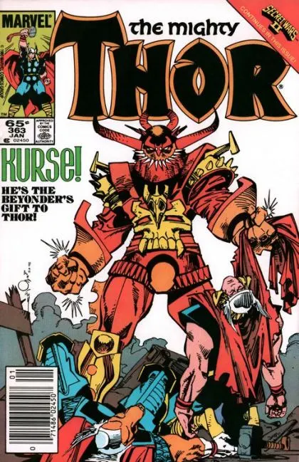 Thor, Vol. 1 #363 Newsstand Edition comic book cover, 1986