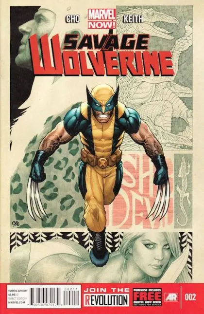 Savage Wolverine #2 Direct Edition comic book cover, 2013