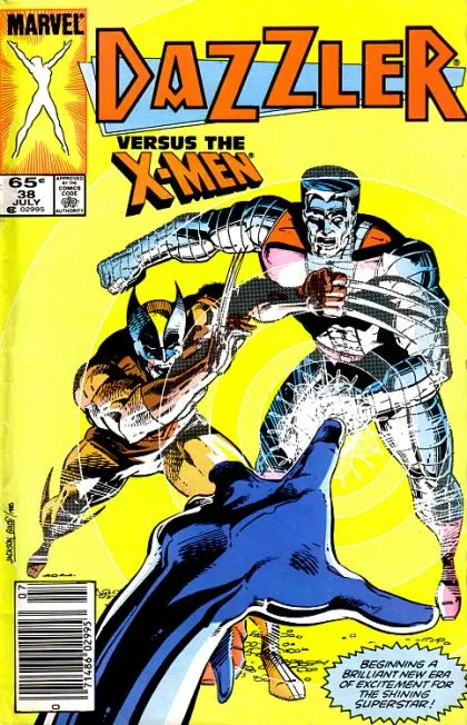 Dazzler, Vol. 1 #38 Newsstand Edition comic book cover, 1985