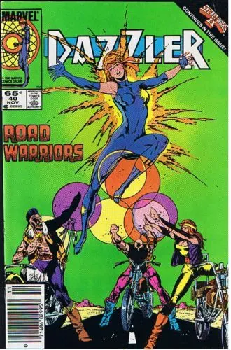 Dazzler, Vol. 1 #40 Newsstand Edition comic book cover, 1985