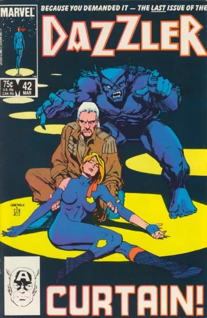 Dazzler, Vol. 1 #42 Direct Edition comic book cover, 1986
