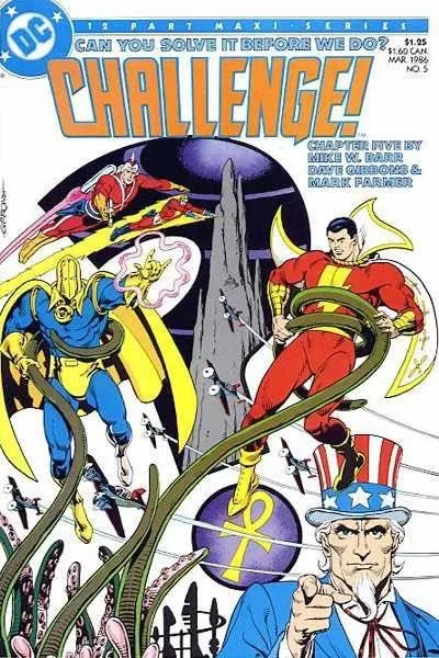 DC Challenge #5 comic book cover, 1986