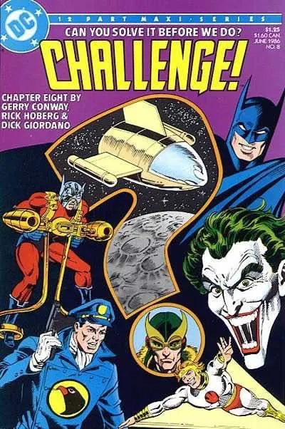 DC Challenge #8 comic book cover, 1986