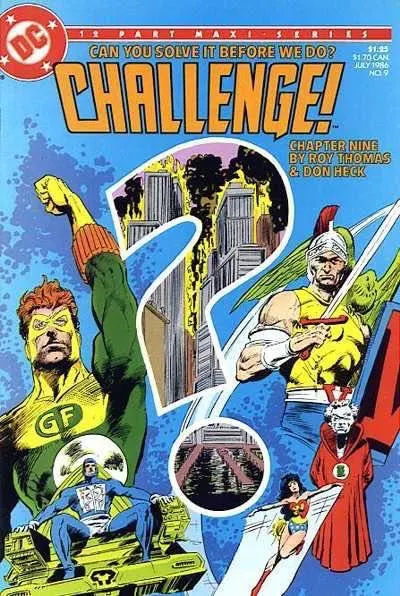 DC Challenge #9 comic book cover, 1986