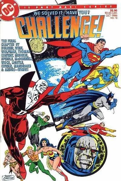 DC Challenge #12 comic book cover, 1986