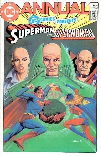 DC Comics Presents, Vol. 1 Annual #4 Direct Edition comic book cover, 1985