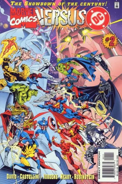 DC Versus Marvel / Marvel Versus DC #2 Direct Edition comic book cover, 1996