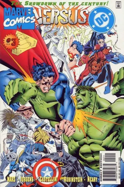 DC Versus Marvel / Marvel Versus DC #3 Direct Edition comic book cover, 1996