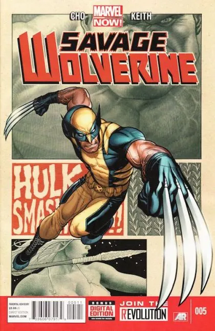 Savage Wolverine #5 Direct Edition comic book cover, 2013