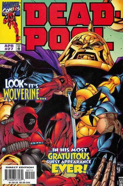 Deadpool, Vol. 2 #27 Direct Edition comic book cover, 1999