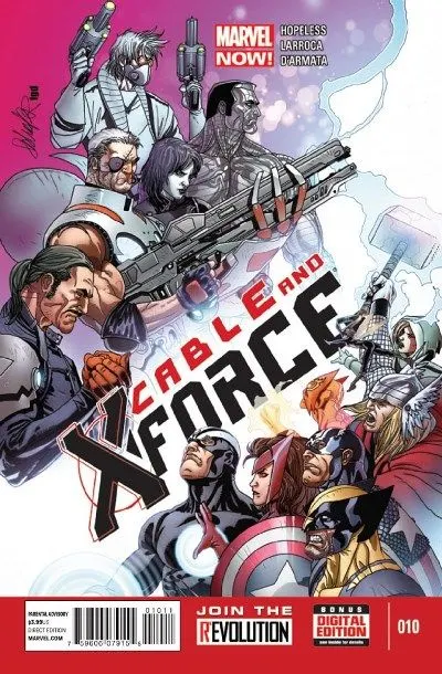 Cable and X-Force #10 comic book cover, 2013