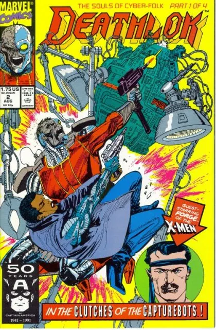 Deathlok, Vol. 2 #2 Direct Edition comic book cover, 1991