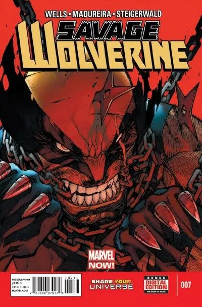 Savage Wolverine #7 Direct Edition comic book cover, 2013