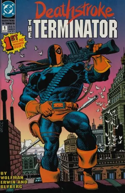 Deathstroke, The Terminator #1 Regular Edition comic book cover, 1991