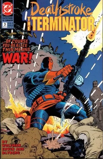 Deathstroke, The Terminator #3 comic book cover, 1991