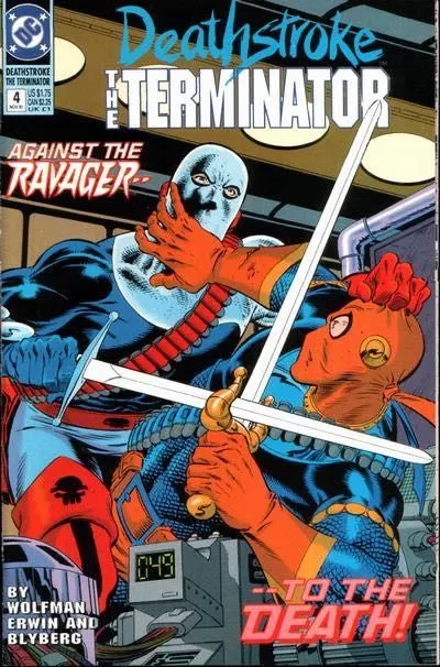 Deathstroke, The Terminator #4 comic book cover, 1991