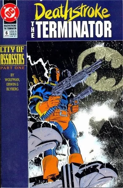 Deathstroke, The Terminator #6 comic book cover, 1992