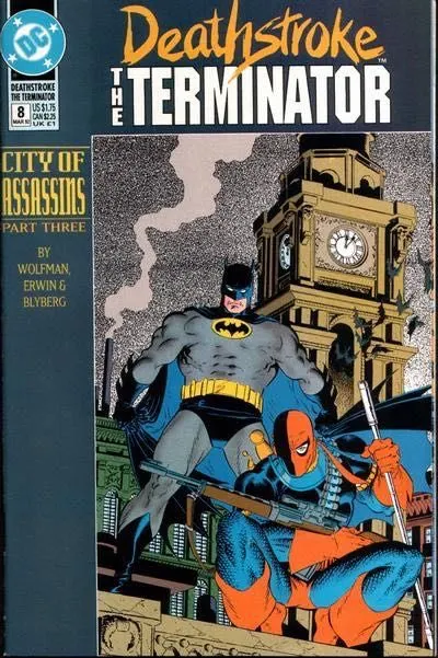 Deathstroke, The Terminator #8 comic book cover, 1992