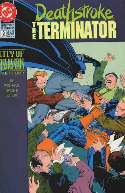 Deathstroke, The Terminator #9 comic book cover, 1992