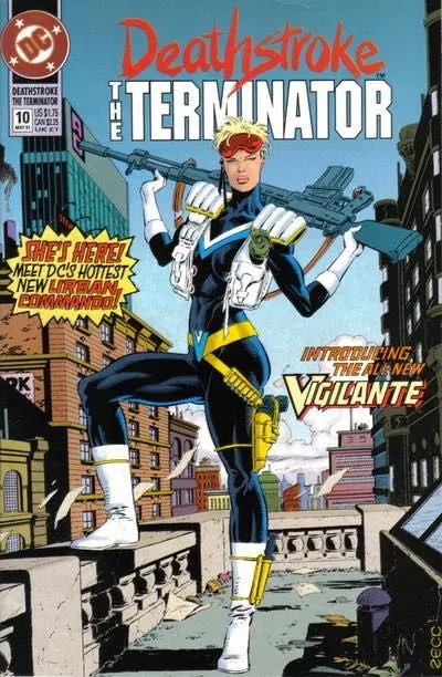 Deathstroke, The Terminator #10 comic book cover, 1992