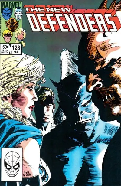 The Defenders, Vol. 1 #128 Direct Edition comic book cover, 1984