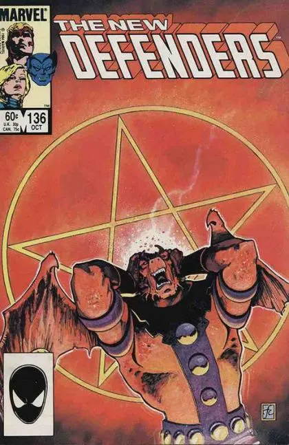 The Defenders, Vol. 1 #136 Direct Edition comic book cover, 1984