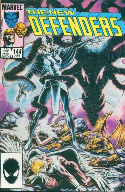 The Defenders, Vol. 1 #144 Direct Edition comic book cover, 1985