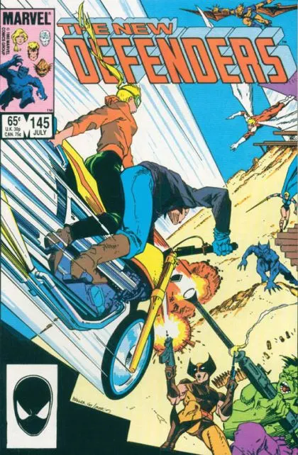 The Defenders, Vol. 1 #145 Direct Edition comic book cover, 1985