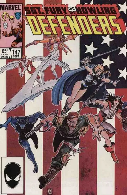 The Defenders, Vol. 1 #147 Direct Edition comic book cover, 1985