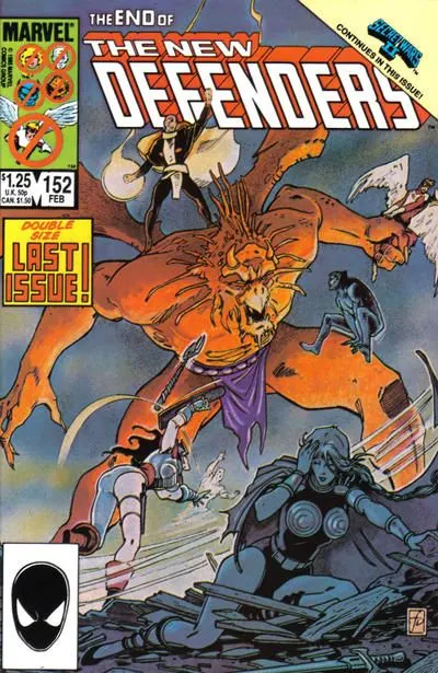 The Defenders, Vol. 1 #152 Direct Edition comic book cover, 1986