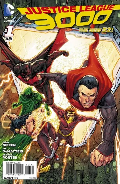 Justice League 3000 #1 Howard Porter Regular Cover comic book cover, 2014