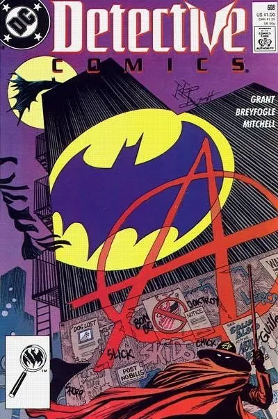 Detective Comics, Vol. 1 #608 Direct Edition comic book cover, 1989